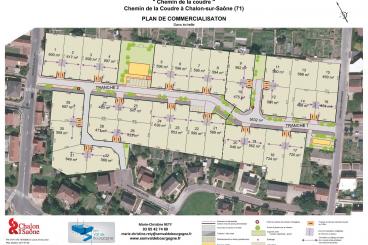 Plan du projet sur vue aérienne du quartier