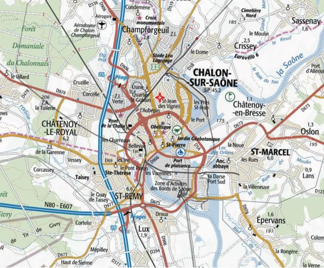 localisation du projet à Chalon-sur-Saône